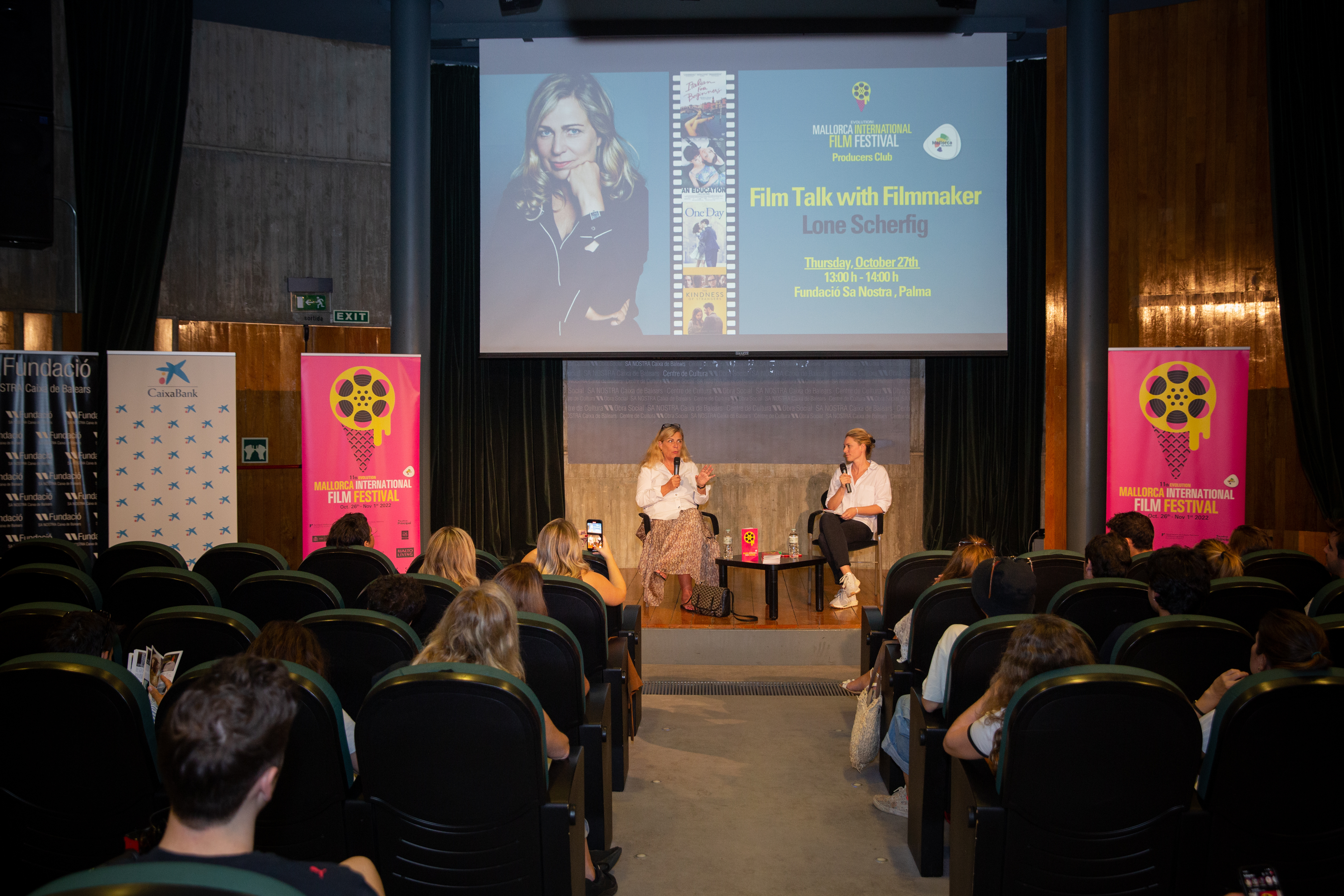 moderating a panel with LONE SCHERFIG